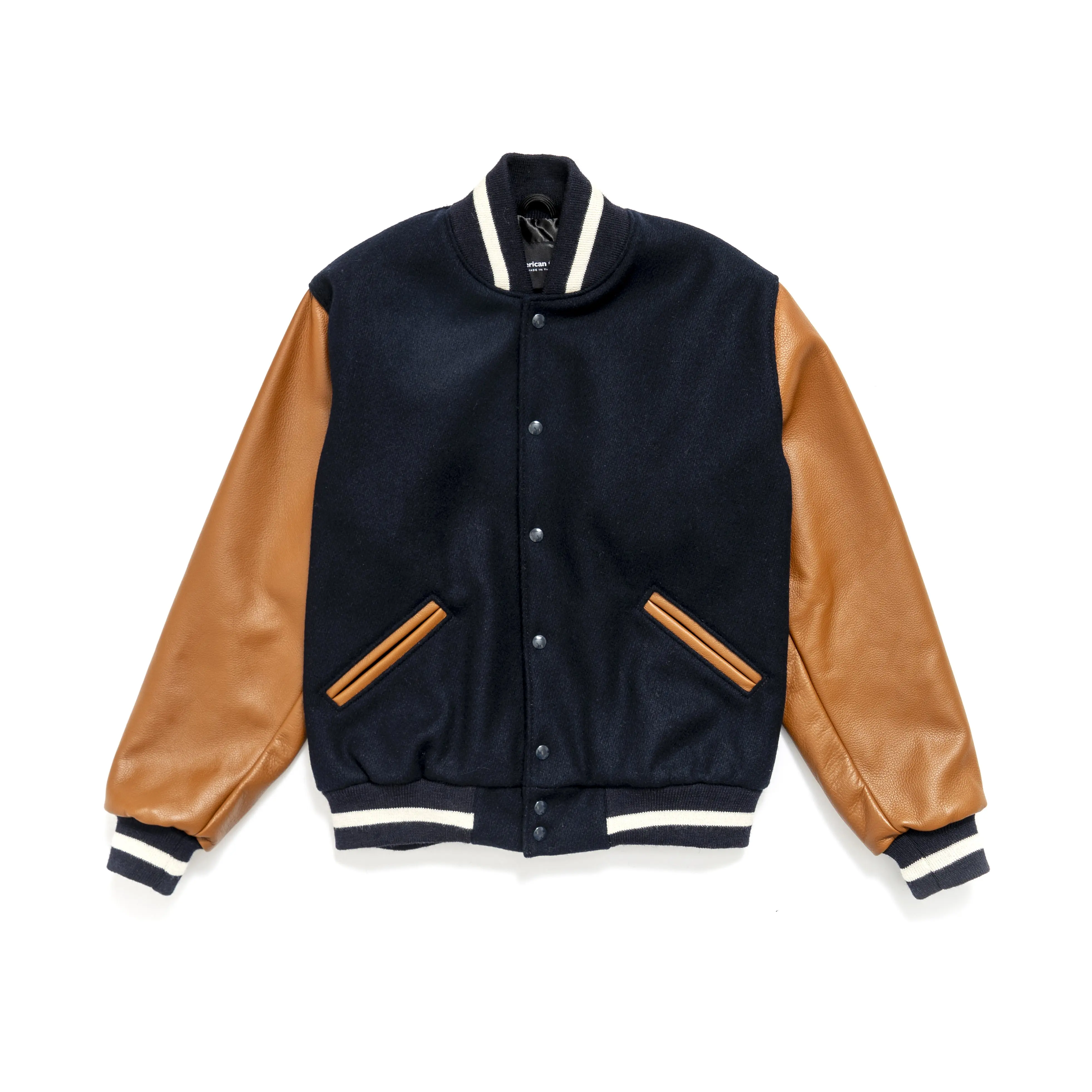 Customizable High Quality Varsity Letterman Jacket Men Women New Casual Style Denim Fabric Zipper Closure Embroidered Winter