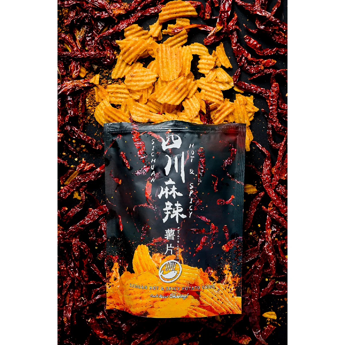 Fried Spicy Taste Shelf Life 12 Months 120g All Age Hard Texture Oyufish Sichuan Hot Mala Potato Chips
