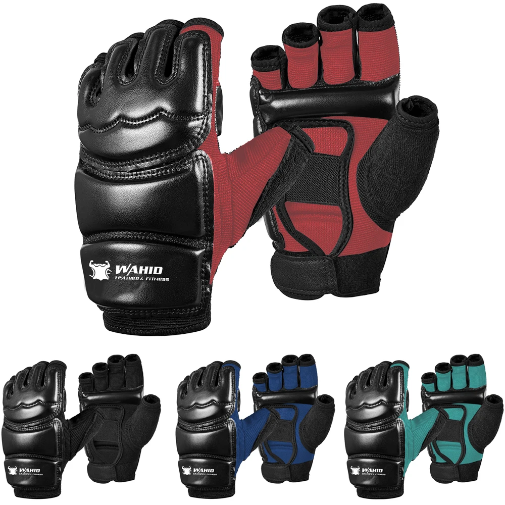 Premium Synthetic Pu Leather & Strong Grip Design Taekwondo Gloves for Sparring Martial Arts Boxing Training Kickboxing
