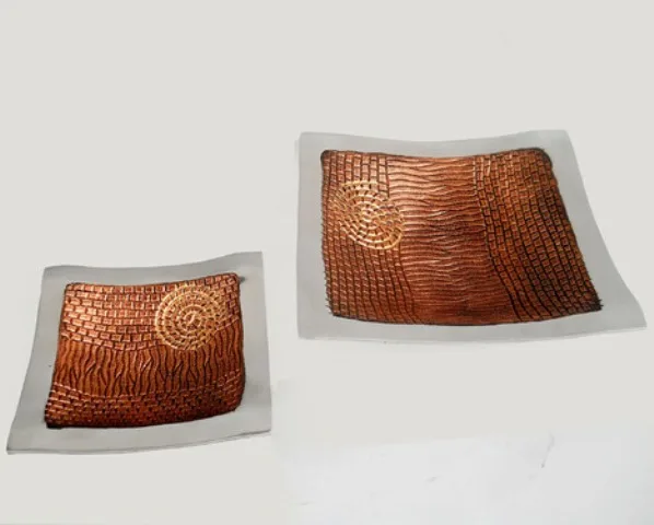 Luxury Hotel Dinnerware Food Server Platter Gold Plated Hexagonal Tray Shiny Polished Metal Aluminium Serving Dish Christmas