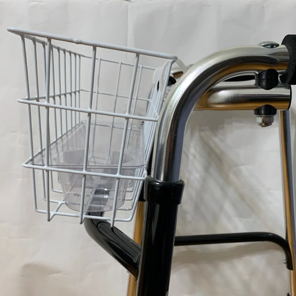Steel wire walker basket with blister tray for Adult Elderly disable, easy moving & storage