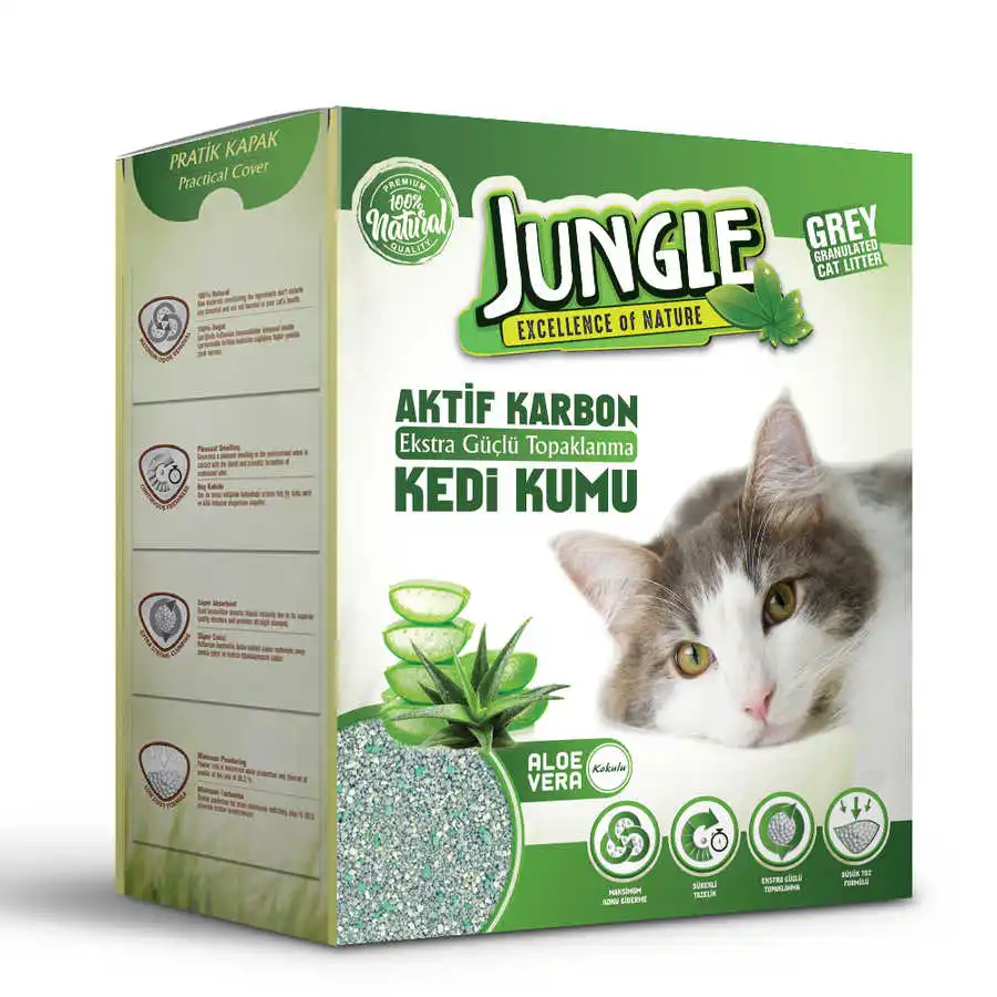 Jungle Active Carbon Aloe Vera 6 LT Cat Litter - 3 PCS