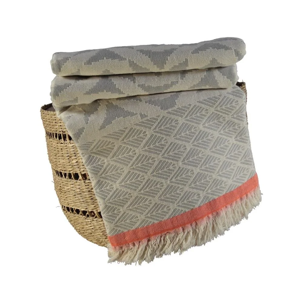 Premium Quality Jacquard Single Blanket Sofa Cover and 130x200cm Turkish Cotton Towel