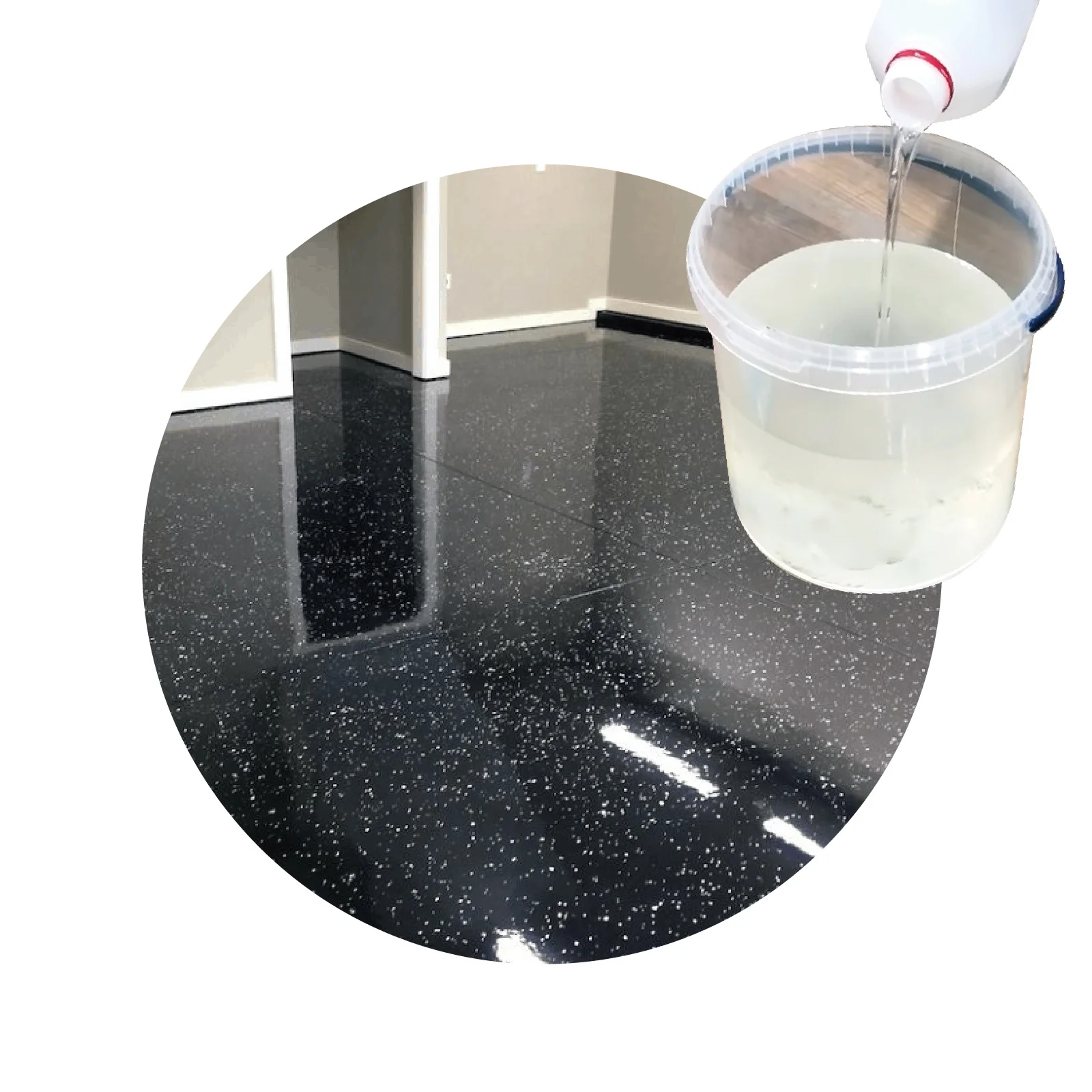 FREE SAMPLE Transparent clear epoxy resin floor