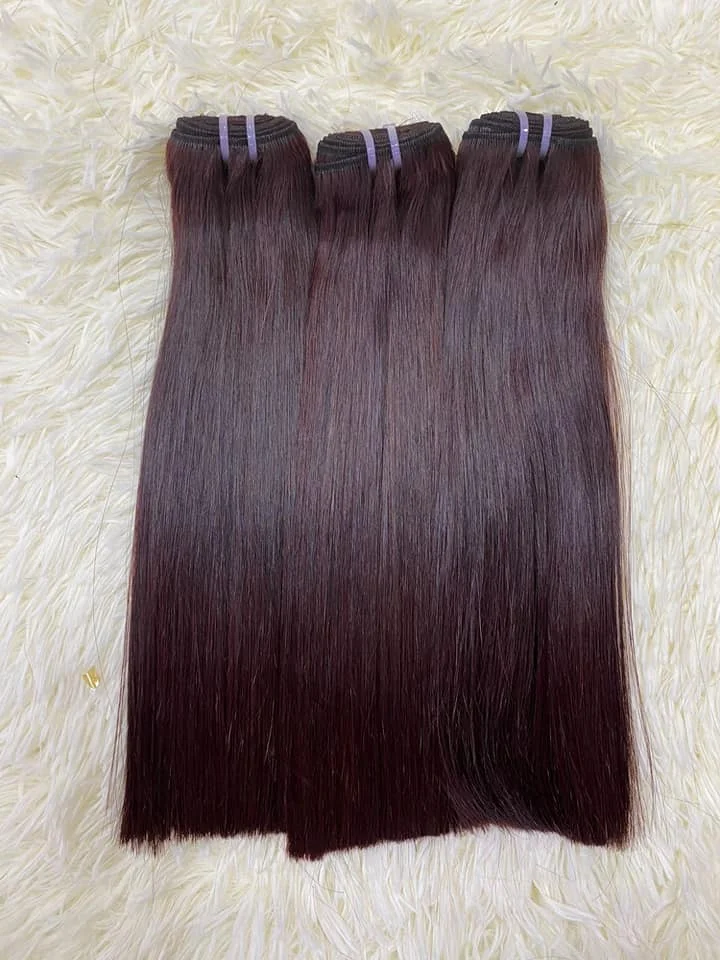 Top sale 100% Human Hair Color hair Silky Straight  Weft Hair made in Vietnam