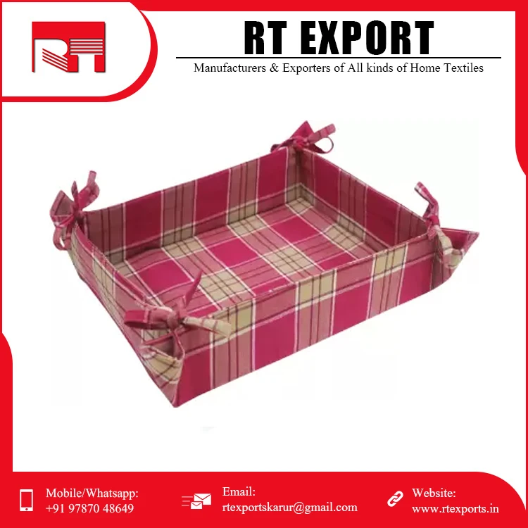 Rectangle Food Storage Best Cotton Bread Basket Buy at Affordable Price .