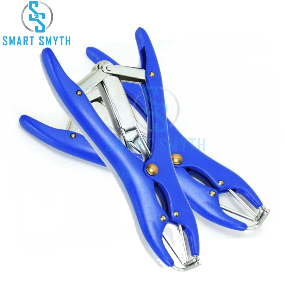 Sheep Tail Docking Clamp Bloodless Castration Pliers Stainless Steel Plastic Forceps