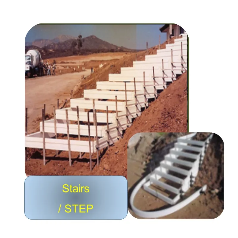 sidewalk gardening landscape stiff flex plastic formwork concrete work reusable light-weight cost-saving easy to use reliable