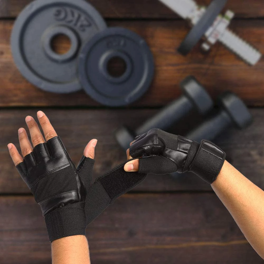  Перчатки для тяжелой атлетики мужчин и женщин перчатки на полпальца тренировок в тренажерном зале бодибилдинга гантели фитнеса
