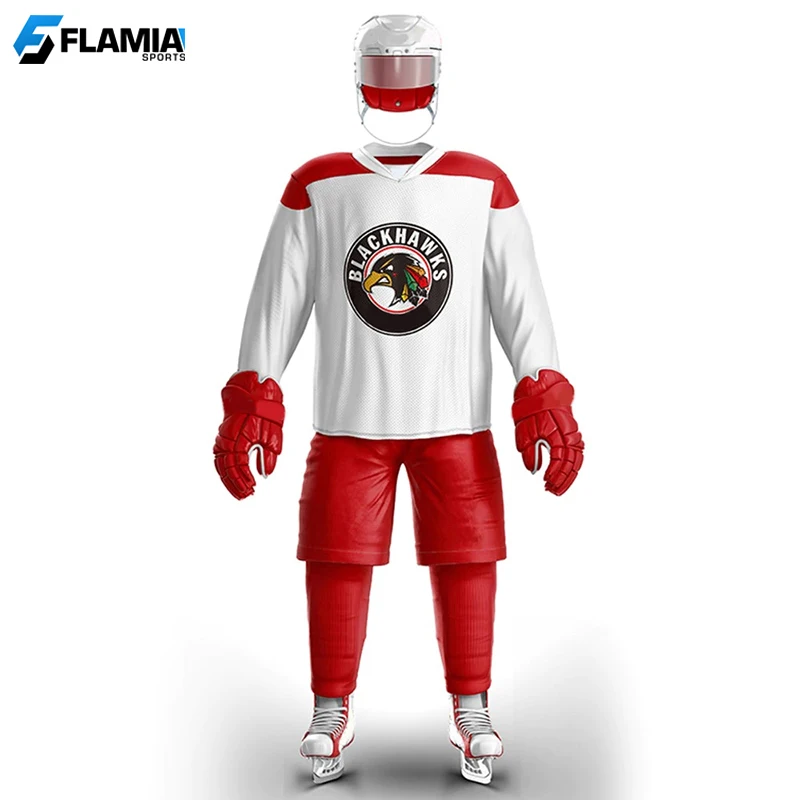  Оптовая продажа лучшее качество спортивная форма для хоккея с сублимационной печатью