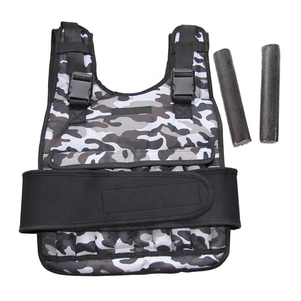 15 кг Регулируемый Вес жилет Круглая стальная пластина железный стержень вес костюм Фитнес Бег