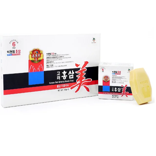 Korean Red Ginseng Beauty Soap a material for skin care soap moisturizing and acts as massaging and cleansing