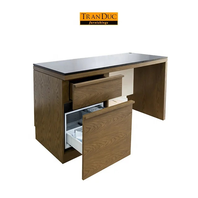 Wooden desk with drawers and marble for hotel furniture 5 star quality