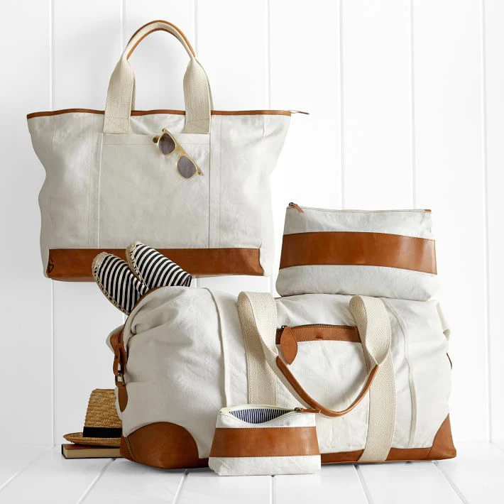 Wholesale Large Women Ladies Travel Canvas Carry on Shoulder Duffel Overnight Weekender Bag