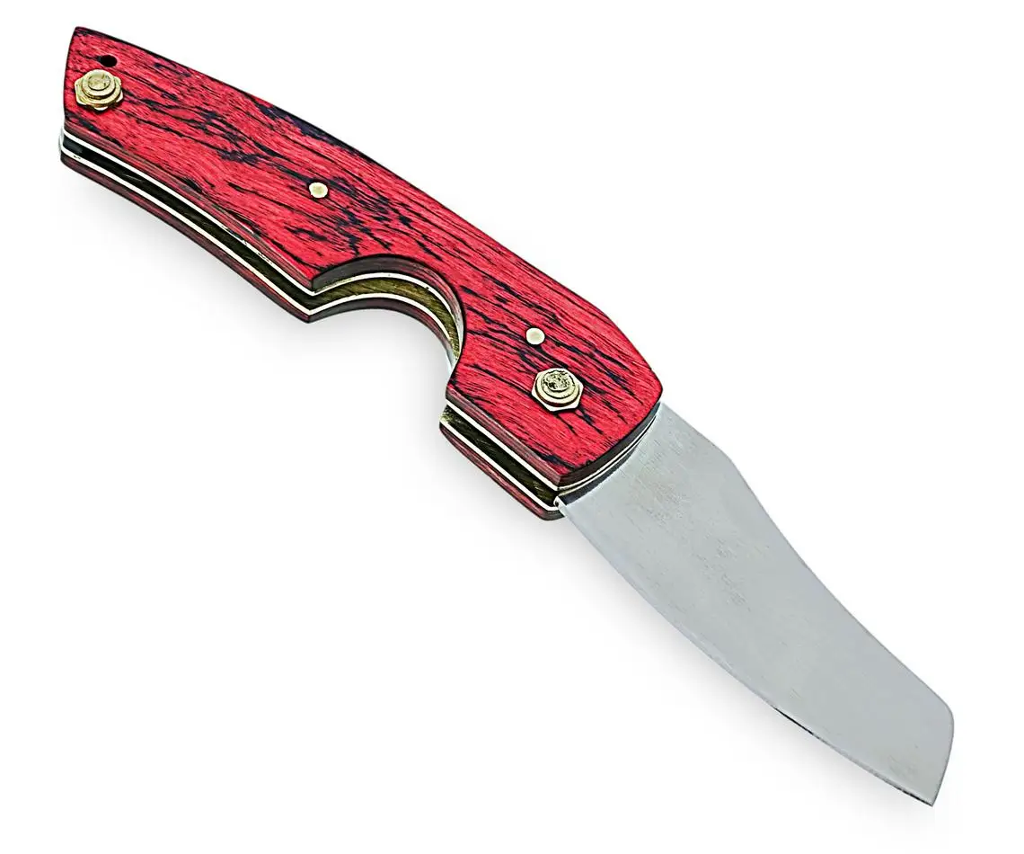 Custom hand Made D2 Steel Folding  cigar cutter 3 in 1 folding knife  cigar cutter shaving razor- Gifts for men razor sharp