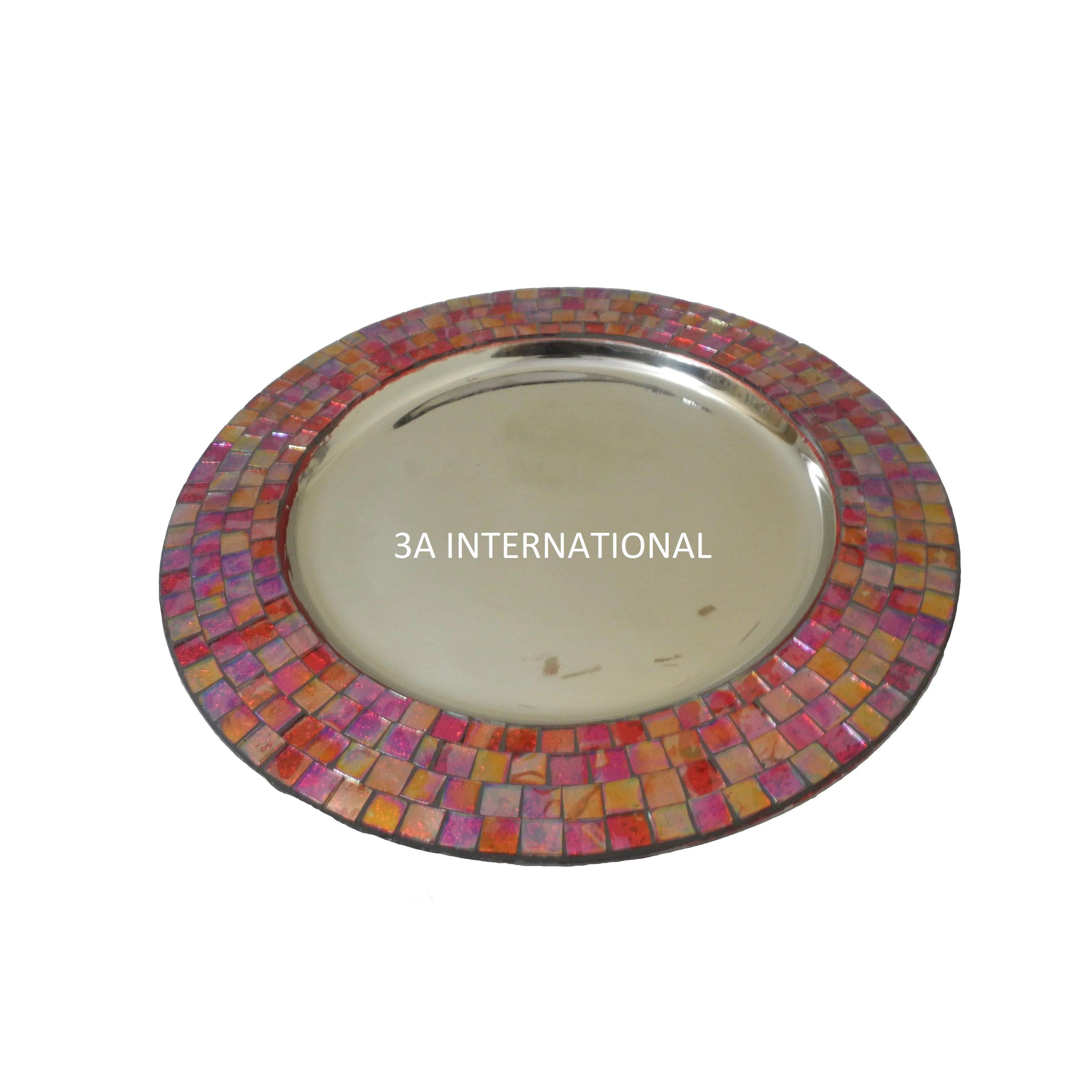  Известная обеденная тарелка в форме яблока с кристаллами из бисера для ресторана сервировки еды милая сервировочная мозаичные дизайнерские тарелки зарядки