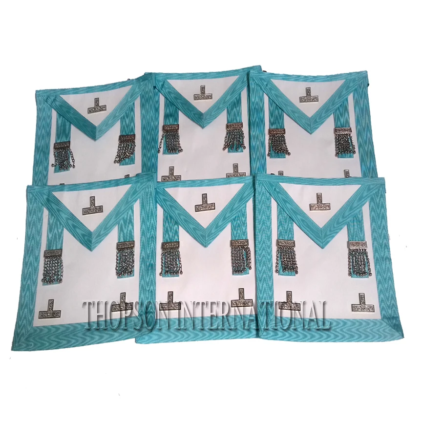 Masonic Craft past Master Mason Apron Embroidered Leather and Fabric Master Mason Apron for Freemason with Embroidery Patch