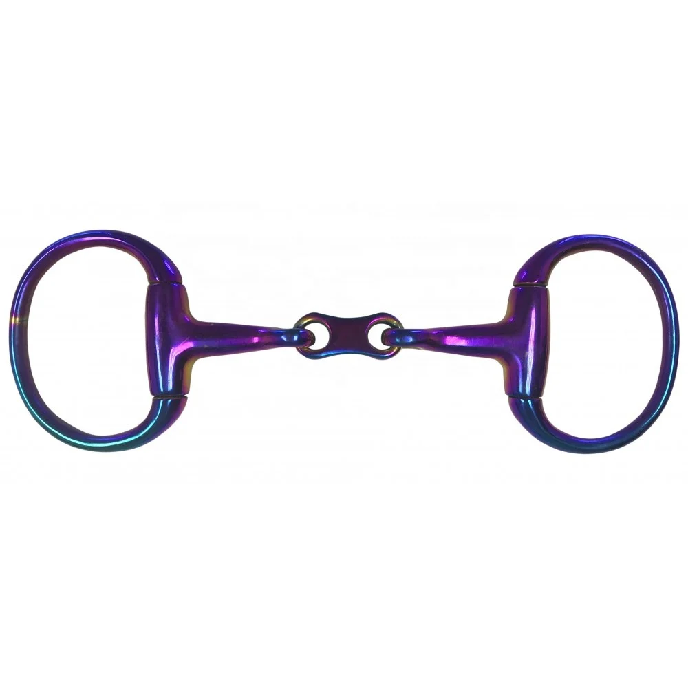 Bomber Egg bit Single Jointed Blue Bit, Bit Horse Snaffle Equestrian