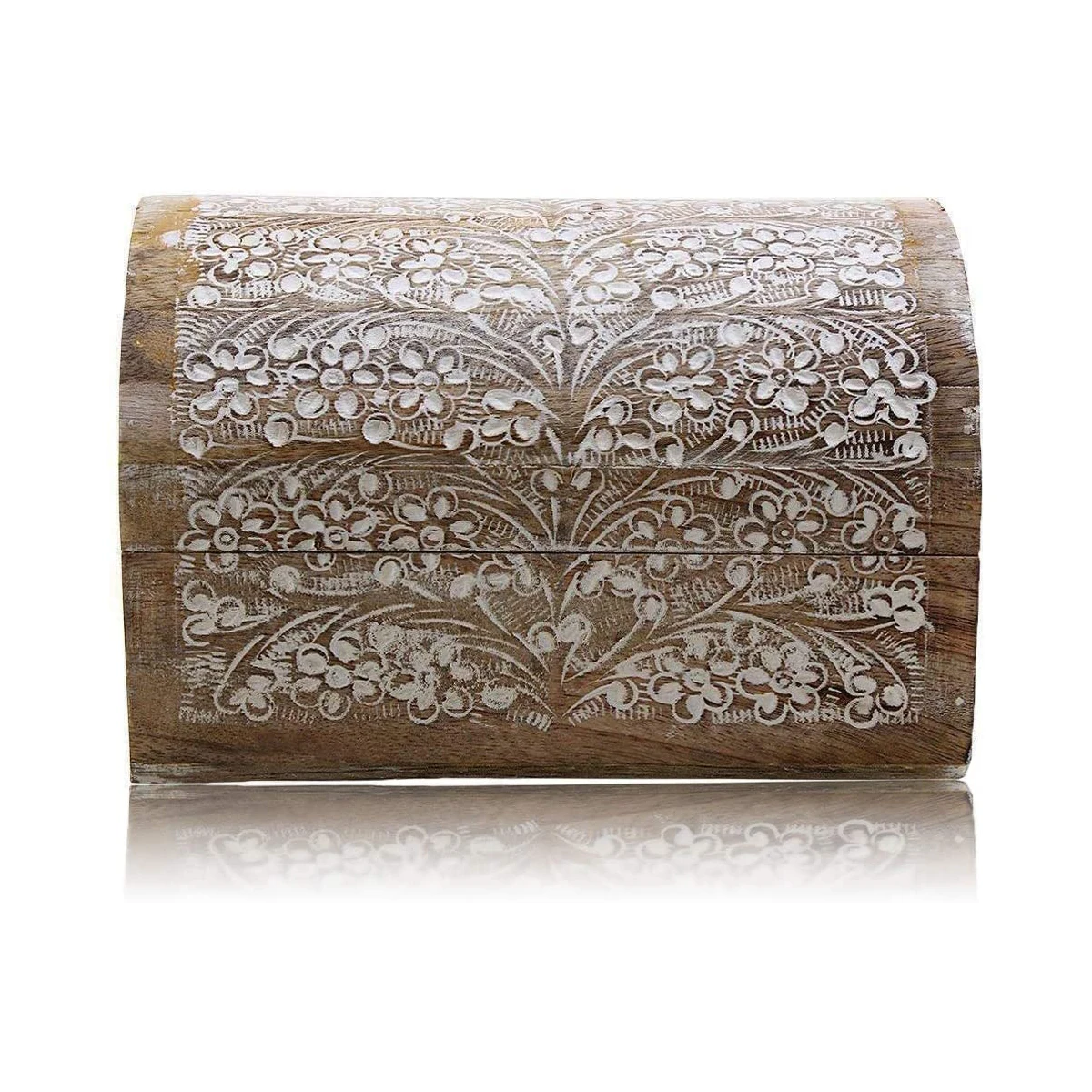 Antique wooden jewel box with tree of life design hand carved Wooden storage box Keepsake Wood Box Exporters India