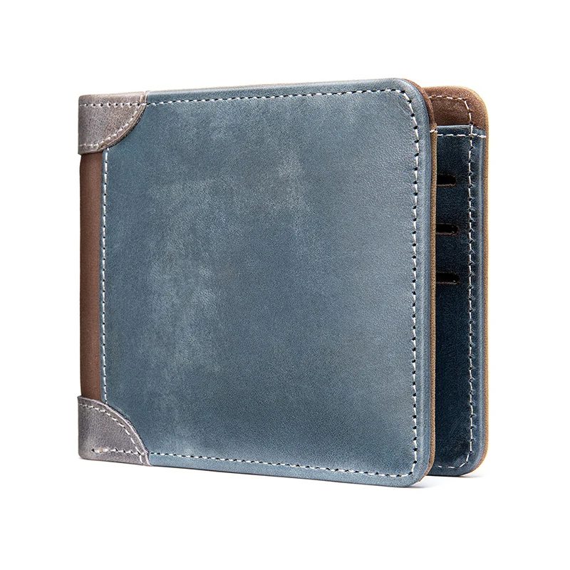 latest style factory directly sell custom excellent quality men leather purse short purse men leather wallet