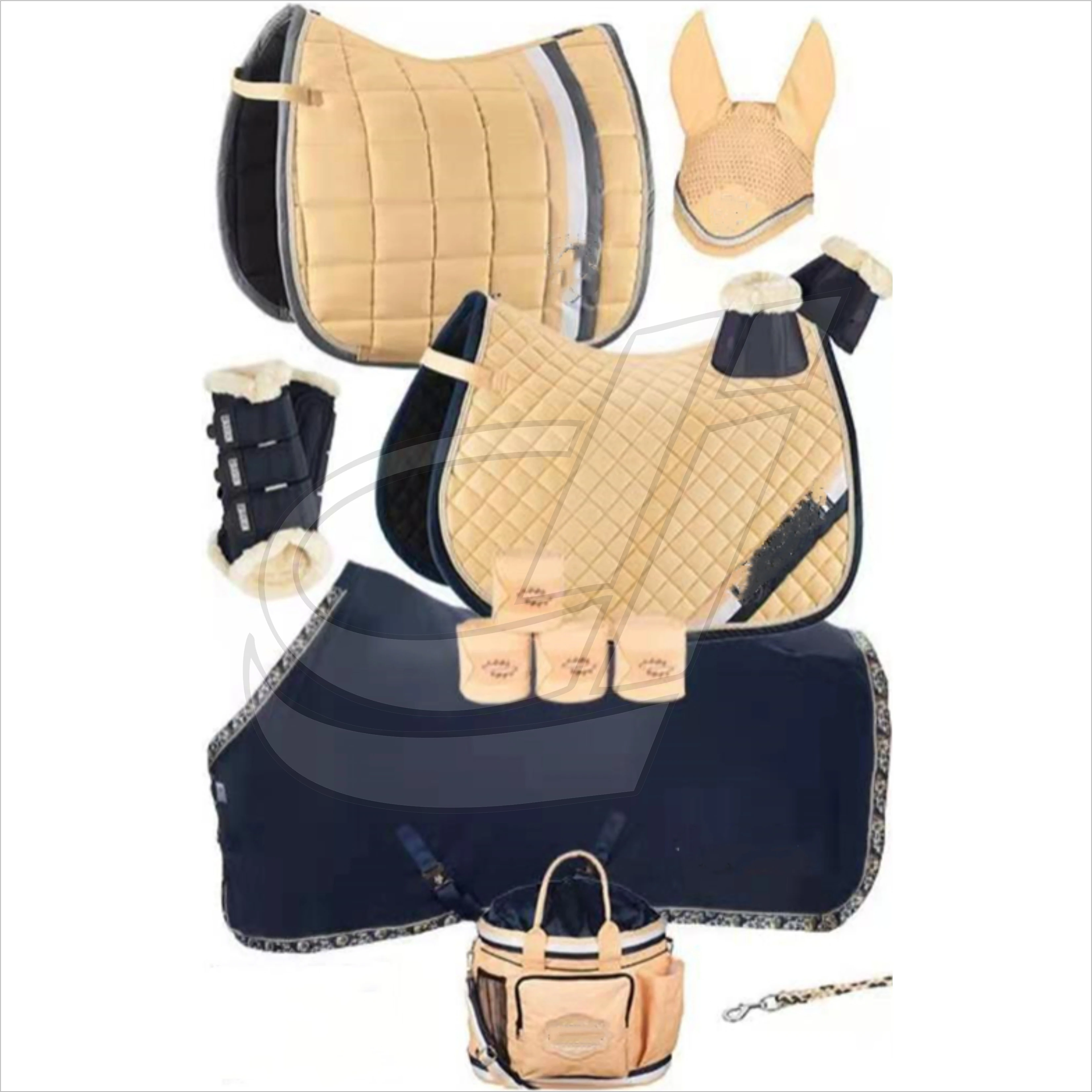 Nylon Oxford Breathable Waterproof Winter Sporting Event Stable Half horses equestrian numnah Horse Saddle Pad for Horse