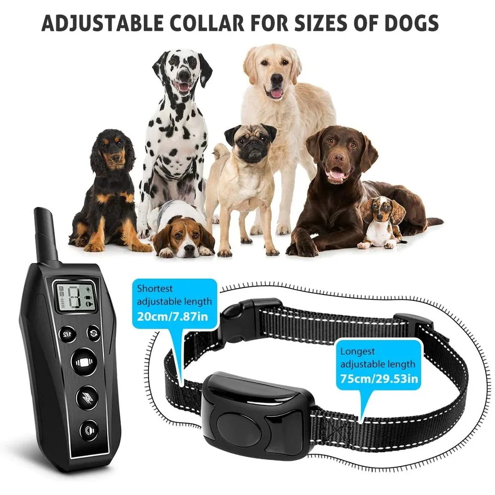 
waterproof,beep,vibration and shock dog training collar | T700 with 600m range For 2 Dogs 