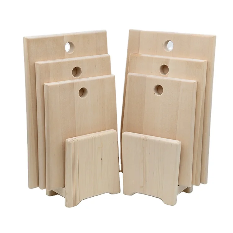 High quality birch wooden kitchen cutting board 3-piece set from manufacturer, household items for kitchen cooking