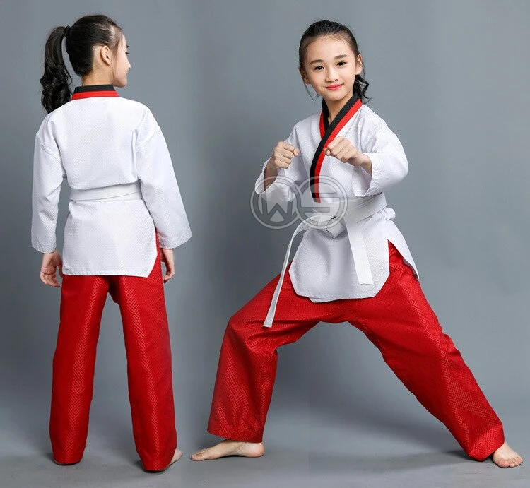 Kids Karate uniform Professional Karate kyoku-shin Suit Kimono Karate Gi Uniforms RED BLUE Taekwondo  Training Clothes With Belt