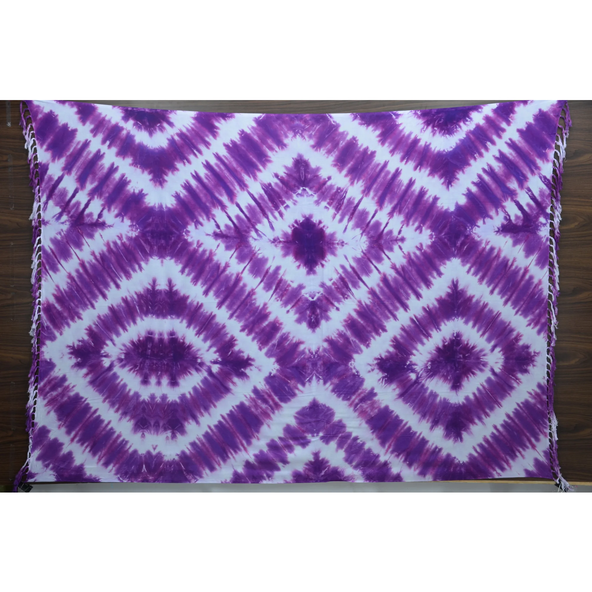 Hot Sale Hawaiian Sarong Pareo Tie Dye 100% Rayon Wholesale Custom Bali Manufacturer Beachwear Cover Up TD047-004R2