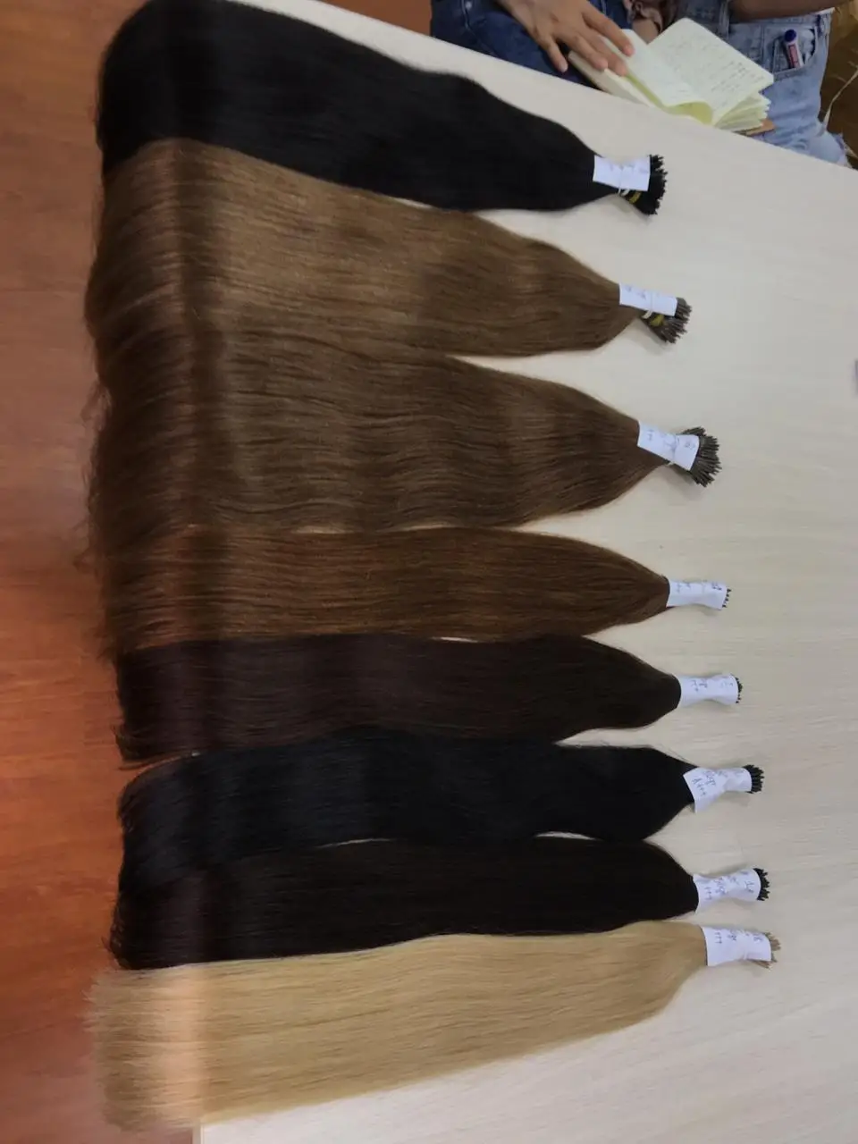 Nano ring hair extensions straight 100% Virgin Vietnamese Remy human hair in Apohair
