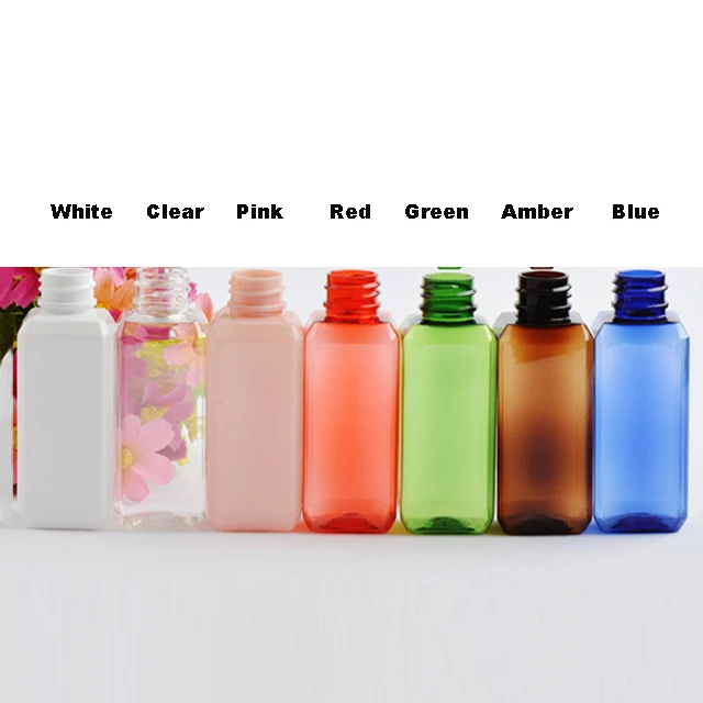 Hengjian 50ml white blue green pink amber red hair care packaging squeeze oil shampoo plastic bottle with twist cap