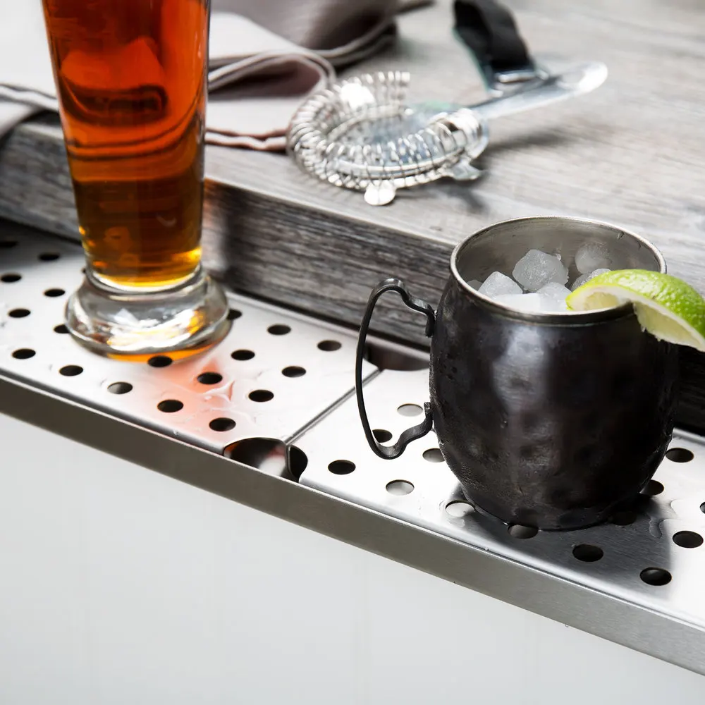 Kitlalong stainless steel cocktail station Stainless Steel under bar Mount Beer Bar Drink Rail