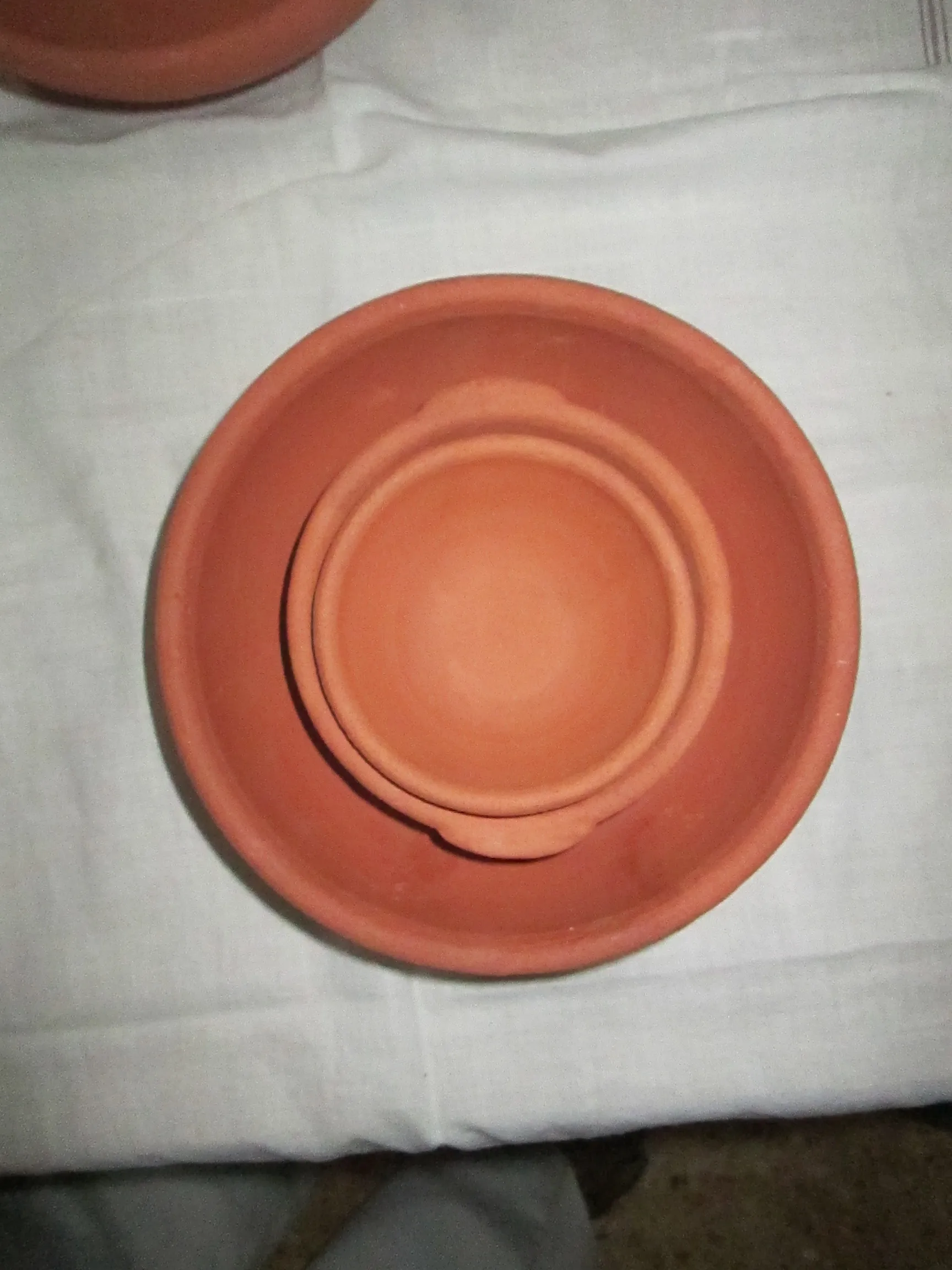 100% Натуральная глина Терракотовая горшок с изогнутыми краями Органическая