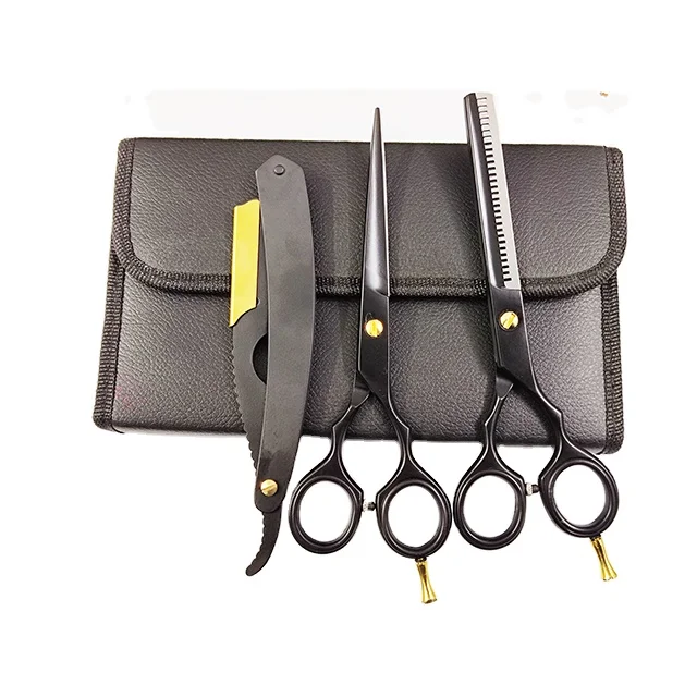 Complete Saloon Use Barber thinner Hair Cutting Scissors For Adults whole sale price High Quality Beauty Scissors Kit