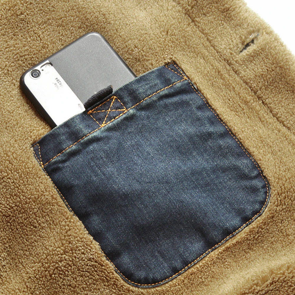 Fur Collar Men Denim Jacket Slim Fit Jacket Men Fashionable Denim Jacket