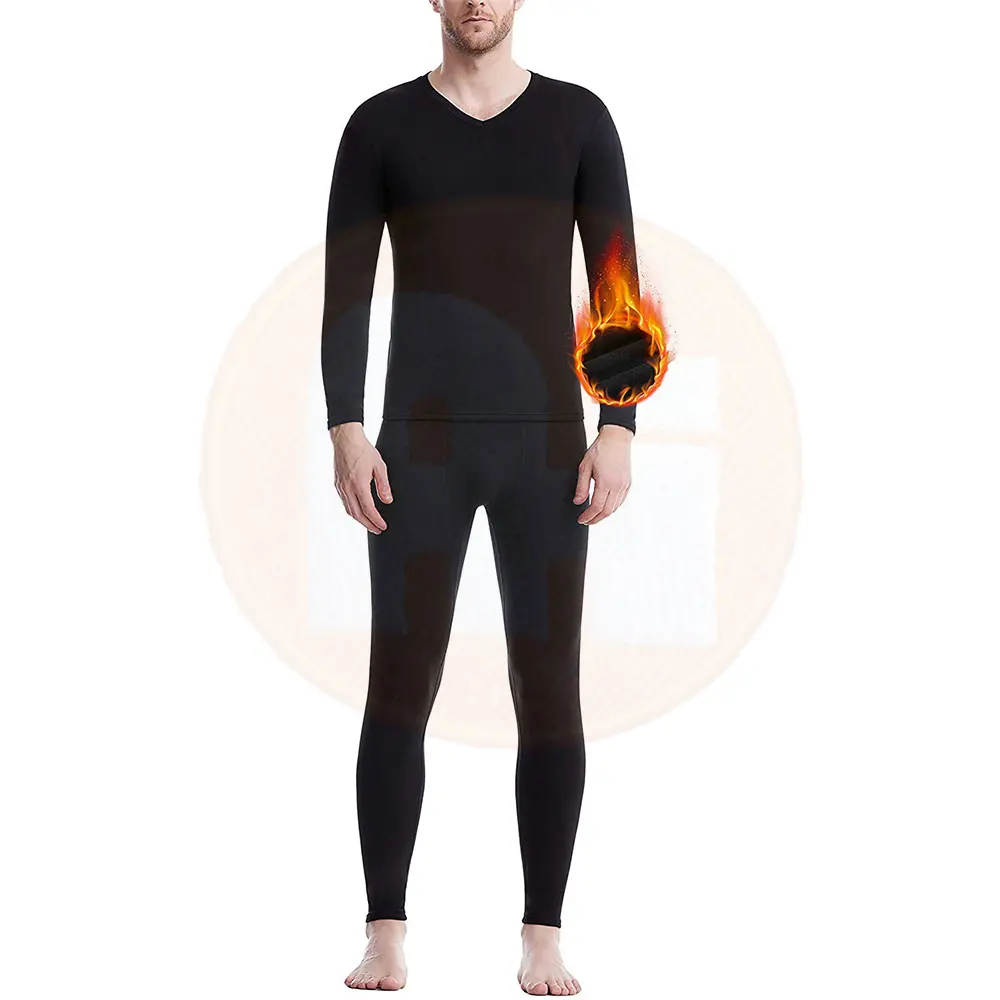 
2 Pieces Set Hot Sale Thermal Underwear High Quality Long Johns Underwear For Men Ultra Soft Long Top And Bottom 