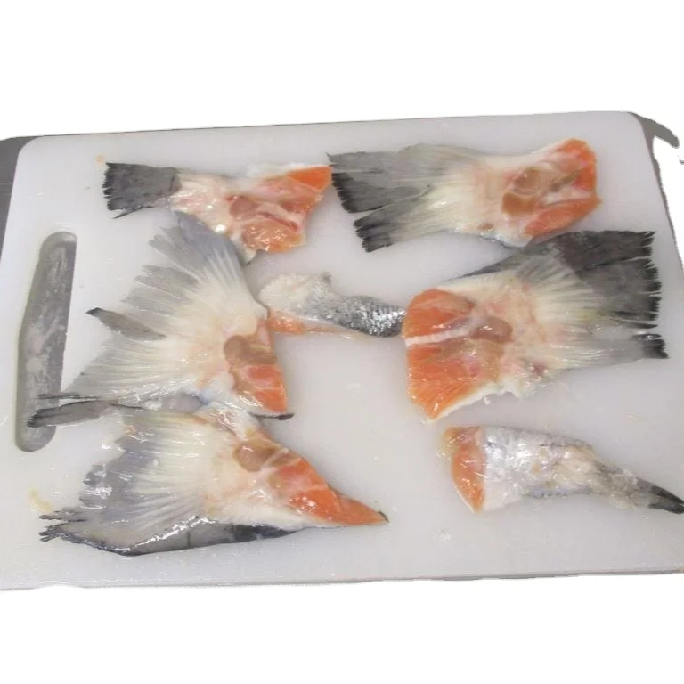 Замороженные лосося белки и плавники (белки смешанные с плавниками некоторые плавники и хвосты) высокого качества