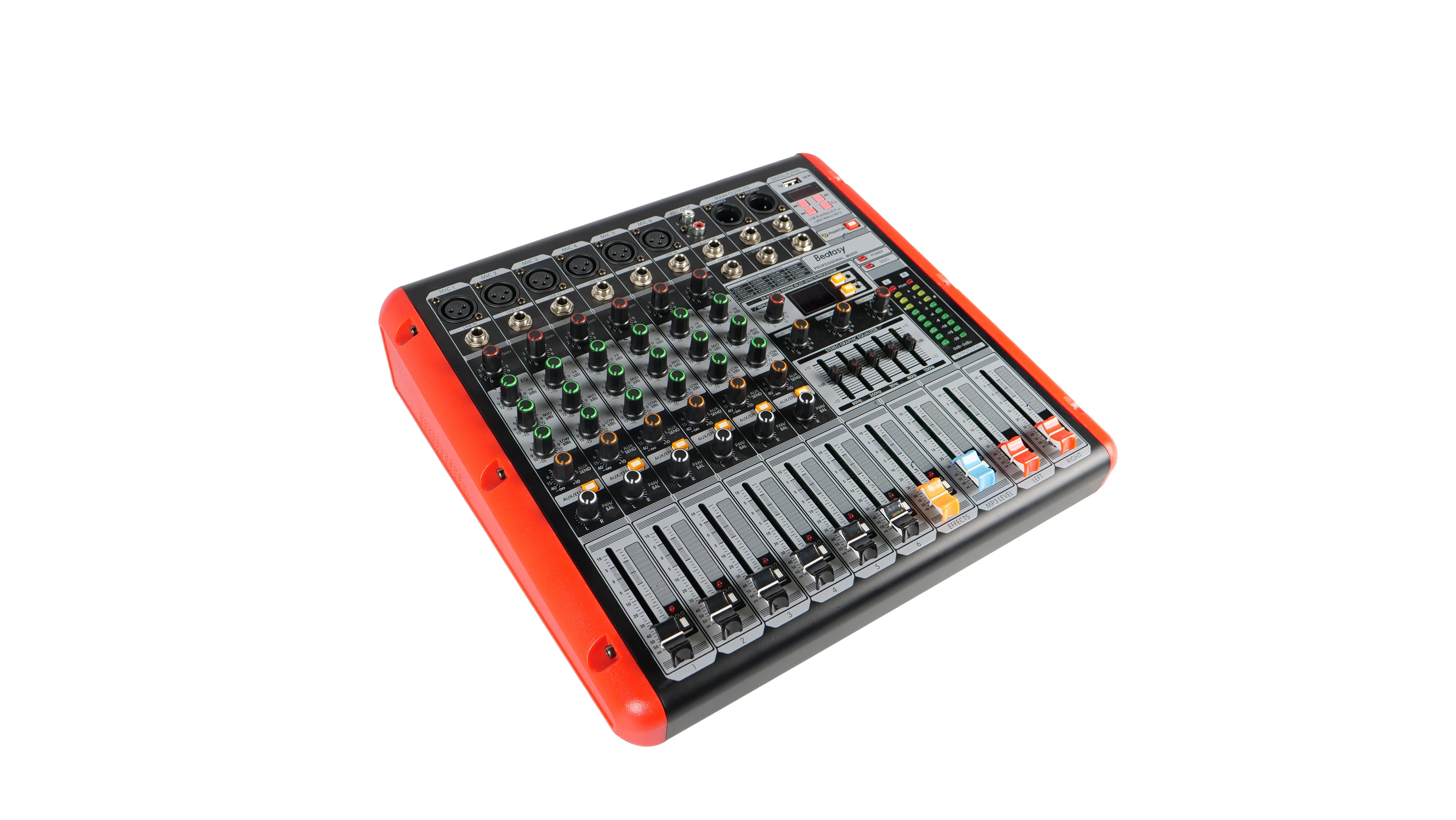 Beatasy professional audio mixers mixing consoles 6 channel BT USB drive compatible