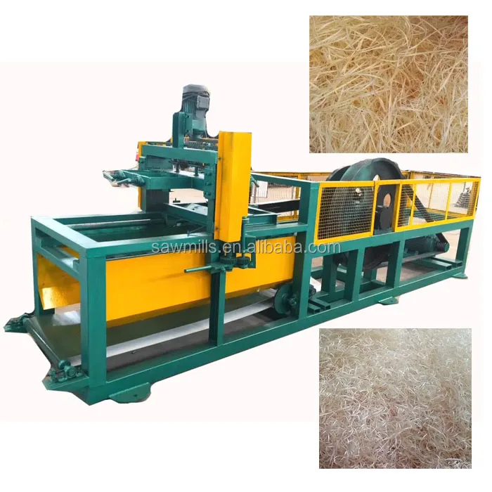2021 Woodworking Machine Cutting Logs Square Wood Into Wood Wool Excelsior Hair