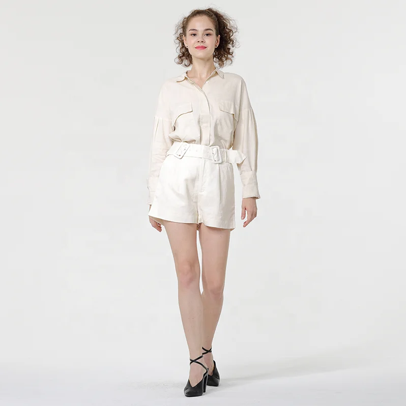 2021 Korea Spring Large Size Loose Dress Casual Ladies Cotton Linen Long Sleeve Dress Shirt Women