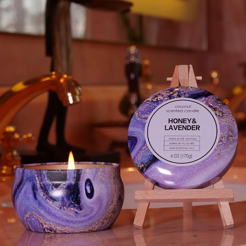 Cool Brand New Popular Candles Private Label Scented Soy Wax Tin Can Lily Of The Valley Scented Wholesale Candles