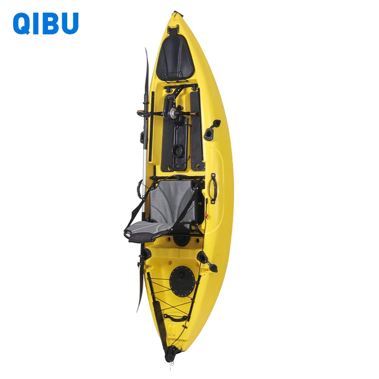 QIBU OEM Plastic Fishing Kayak Pedal Rotomolded Kayak Sit on Top Pedal Kayak with Pedal  Single person