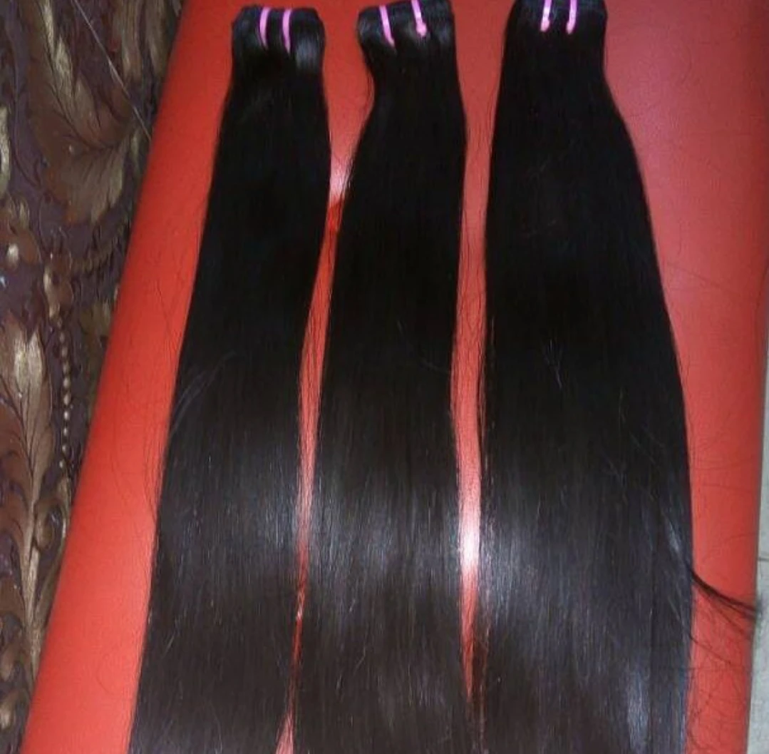 100% Human New Trend 12A100% Human Hair Extensions Strong Full Thick Ends Hand Tied Machine bundles