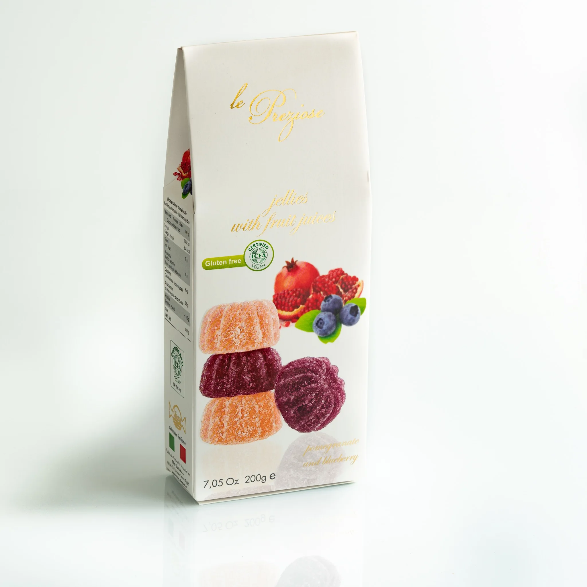 Premium Quality Made in Italy Pomegranate and Blueberry Fruit Jellies