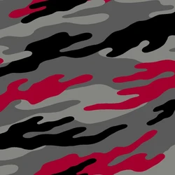 Orange Charcoal Camouflage Pattern Printed on Double-Sided Brushed DTY Fabric for Wholesale - Style P-197-668