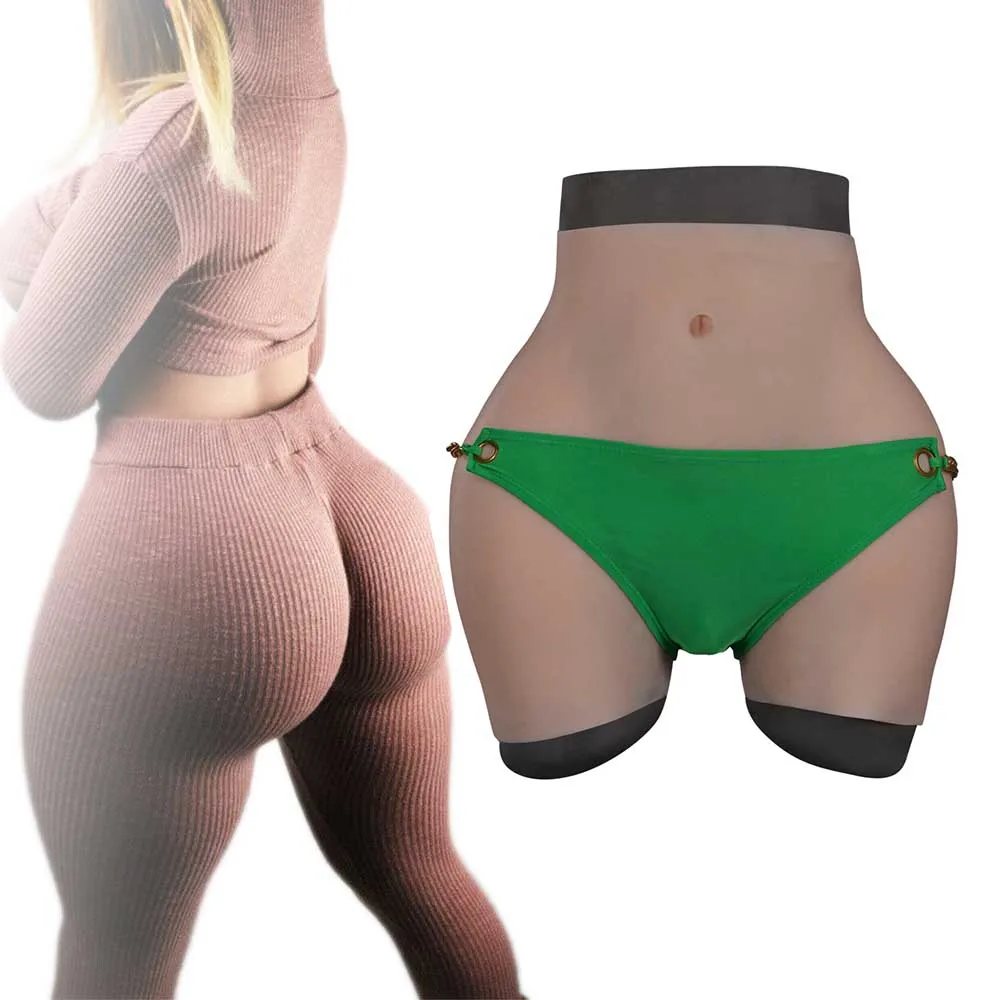 Plump Crotch Rich Butt Fake Hip Padded Enhancing Silicone Vagina Panty False Buttock Underwear Male To Female Crossdresser Gay