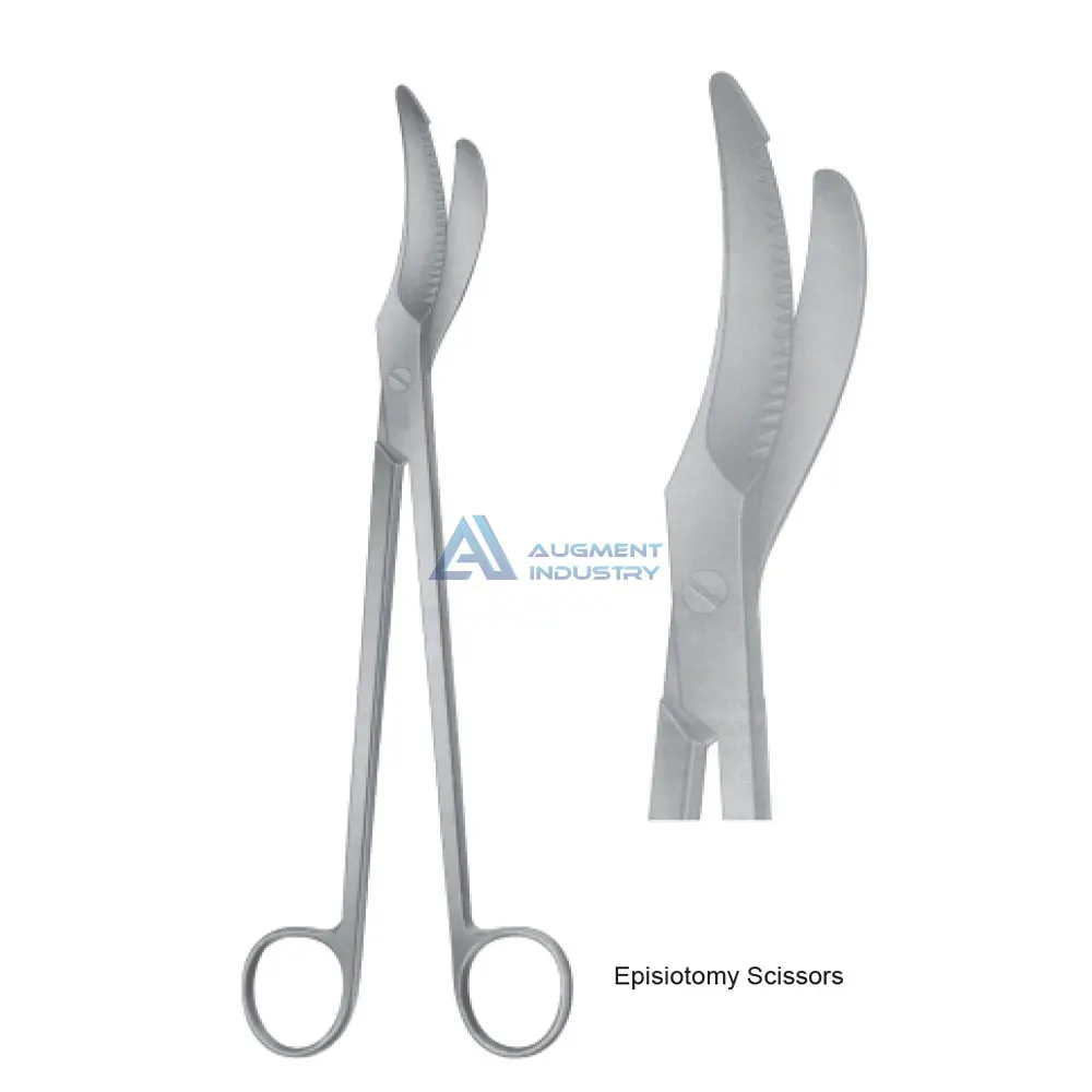 Ножницы для Episiotomy с зубцами, изогнутые, 240 мм, из нержавеющей стали, ножницы для пупного шнура, акушерский зажим для пупного шнура