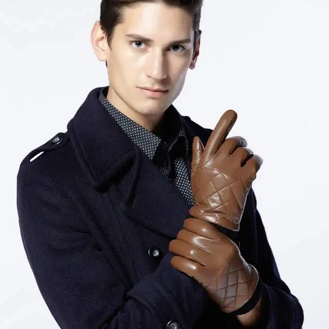 Latest design Pure Sheepskin leather deerskin Leather cheap price durable Touchscreen  dressing gloves Driving Gloves