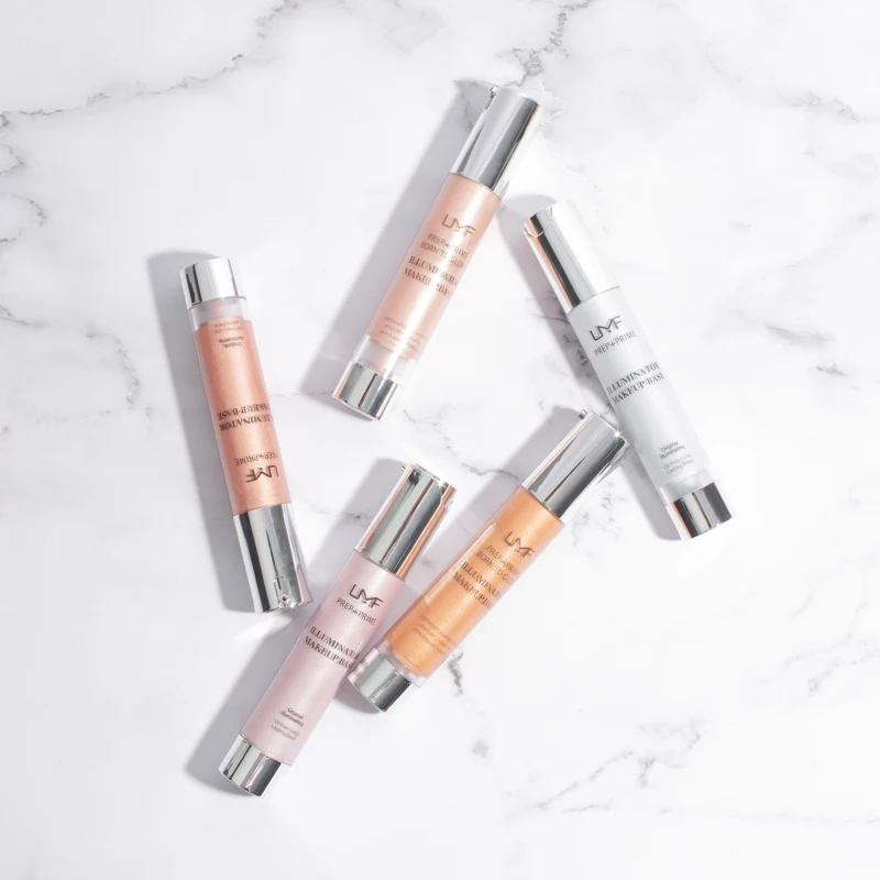 Face Illuminating Custom Cosmetic Bottle Liquid Highlighter Pump Tube Private Label Makeup Glitter Liquid Highlighter Stick