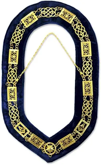 Masonic Regalia Scottish Rite 33rd Degree Chain Collar with purple velvet highest quality